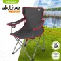 Cadeira Dobrável para Campismo Aktive Cinzento escuro 45 x 82 x 47 cm (4 Unidades) de Aktive, Cadeiras - Ref: S8901019, Preço...