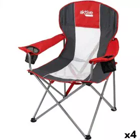 Camping Klappstuhl Aktive Dunkelgrau Rot 56 x 98 x 59 cm (4 Stück) von Aktive, Stühle - Ref: S8901021, Preis: 77,34 €, Rabatt: %