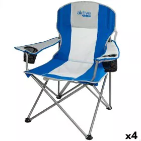 Camping Klappstuhl Aktive Blau Grau 57 x 97 x 60 cm (4 Stück) von Aktive, Stühle - Ref: S8901022, Preis: 92,21 €, Rabatt: %