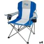 Foldable Camping Chair Aktive Blue Grey 57 x 97 x 60 cm (4 Units) by Aktive, Chairs - Ref: S8901022, Price: 100,70 €, Discoun...