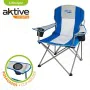 Cadeira Dobrável para Campismo Aktive Azul Cinzento 57 x 97 x 60 cm (4 Unidades) de Aktive, Cadeiras - Ref: S8901022, Preço: ...