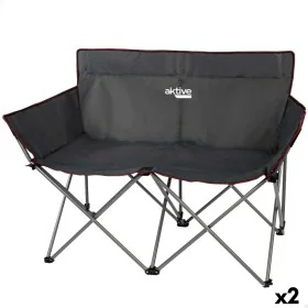 Sofá de 2 Lugares Aktive Preto Dobrável 107 x 88 x 63 cm (2 Unidades) de Aktive, Cadeiras - Ref: S8901023, Preço: 69,82 €, De...