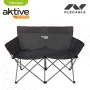 Sofá de 2 Lugares Aktive Preto Dobrável 107 x 88 x 63 cm (2 Unidades) de Aktive, Cadeiras - Ref: S8901023, Preço: 75,41 €, De...