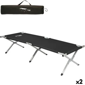 Bed Aktive Black Foldable 190 x 42 x 64 cm (2 Units) by Aktive, Sleeping bags - Ref: S8901032, Price: 91,27 €, Discount: %