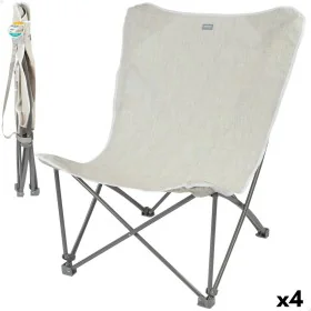 Foldable Camping Chair Aktive Beige 78 x 90 x 76 cm (4 Units) by Aktive, Chairs - Ref: S8901035, Price: 95,90 €, Discount: %