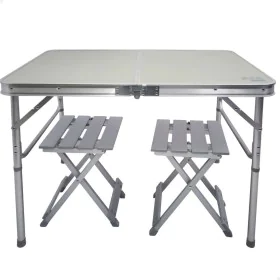 Ensemble Table + 2 Chaises Aktive Pliable De Camping de Aktive, Salons de jardin - Réf : S8901036, Prix : 59,64 €, Remise : %