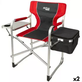 Cadeira Dobrável para Campismo Aktive Cinzento Vermelho 61 x 92 x 52 cm (2 Unidades) de Aktive, Cadeiras - Ref: S8901037, Pre...