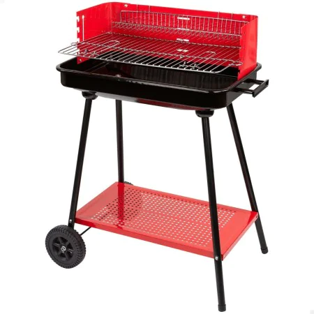 Barbecue a Carboni con Ruote Aktive Acciaio Plastica Metallo smaltato 66 x 85 x 44 cm Rosso di Aktive, Barbecue all'aperto - ...