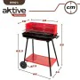 Barbecue a Carboni con Ruote Aktive Acciaio Plastica Metallo smaltato 66 x 85 x 44 cm Rosso di Aktive, Barbecue all'aperto - ...