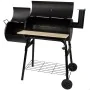 Barbecue a Carboni con Ruote Aktive Acciaio Plastica Metallo smaltato 106 x 106 x 61 cm Nero di Aktive, Barbecue all'aperto -...