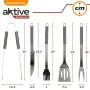 Utensili per barbecue Aktive Silicone Acciaio inossidabile 12 Unità 7,5 x 35 x 1,9 cm (5 Pezzi) di Aktive, Set di attrezzi - ...