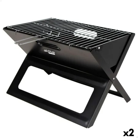 Barbacoa Portátil Aktive Negro Acero Hierro 45 x 30 x 29 cm de Aktive, Barbacoas portátiles - Ref: S8901057, Precio: 36,05 €,...