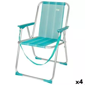 Chaise Pliante Aktive Mediterranean Turquoise 44 x 76 x 45 cm (4 Unités) de Aktive, Chaises pliantes - Réf : S8901095, Prix :...