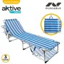 Chaise de plage Aktive 188 x 30 x 58 cm de Aktive, Bains de soleil - Réf : S8901130, Prix : 40,32 €, Remise : %