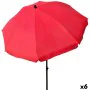 Parasol Aktive Vermelho 240 x 230 x 240 cm (6 Unidades) de Aktive, Sombrinhas - Ref: S8901205, Preço: 110,90 €, Desconto: %