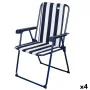 Chaise Pliante Aktive A rayures Blanc Blue marine 43 x 85 x 47 cm (4 Unités) de Aktive, Chaises pliantes - Réf : S8901314, Pr...