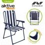 Chaise Pliante Aktive A rayures Blanc Blue marine 43 x 85 x 47 cm (4 Unités) de Aktive, Chaises pliantes - Réf : S8901314, Pr...