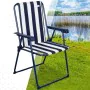 Chaise Pliante Aktive A rayures Blanc Blue marine 43 x 85 x 47 cm (4 Unités) de Aktive, Chaises pliantes - Réf : S8901314, Pr...