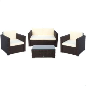 Móveis de jardim Aktive Preto Creme de Aktive, Conjuntos de mobiliário de jardim - Ref: S8901321, Preço: 593,96 €, Desconto: %