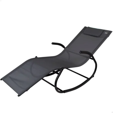 Sun-lounger Aktive 172 x 75 x 53 cm Black by Aktive, Sunloungers - Ref: S8901330, Price: 60,03 €, Discount: %