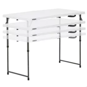 Mesa Dobrável Lifetime Branco 122 x 91,5 x 61 cm Aço HDPE de Lifetime, Mesas de piquenique - Ref: S8901354, Preço: 48,12 €, D...