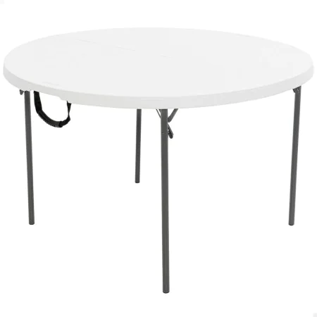 Folding Table Lifetime White 122 x 73,5 x 122 cm Steel Plastic by Lifetime, Side Tables - Ref: S8901360, Price: 70,07 €, Disc...