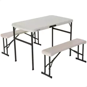 Folding Table Lifetime Cream 106,5 x 73,5 x 61 cm Steel Plastic by Lifetime, Picnic Tables - Ref: S8901371, Price: 80,76 €, D...