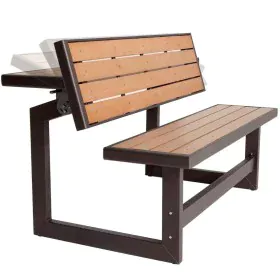 Bench with backrest Lifetime Table Brown Convertible by Lifetime, Benches - Ref: S8901380, Price: 206,32 €, Discount: %