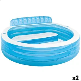 Piscina Gonfiabile Intex Poltrona Azzurro Bianco 590 L 229 x 79 x 218 cm (2 Unità) di Intex, Piscine gonfiabili - Rif: S89015...