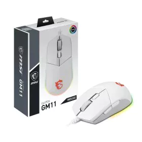 Ratón Óptico MSI CLUTCH GM11 WHITE de MSI, Ratones para gamers - Ref: M0317178, Precio: 32,59 €, Descuento: %