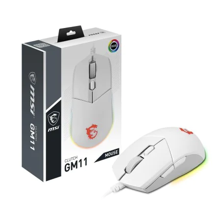 Optical mouse MSI CLUTCH GM11 WHITE by MSI, Gaming Mice - Ref: M0317178, Price: 30,26 €, Discount: %