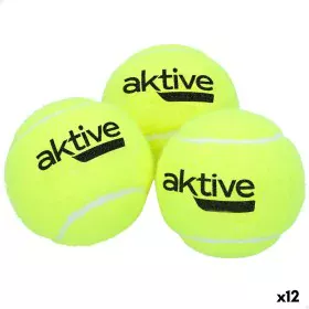 Balles de Tennis Aktive 3 Pièces Jaune 12 Unités de Aktive, Balles - Réf : S8902278, Prix : 48,40 €, Remise : %