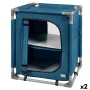 Armario de camping Aktive Azul Plegable 56 x 66 x 46 cm 2 Unidades de Aktive, Armarios - Ref: S8902287, Precio: 77,20 €, Desc...