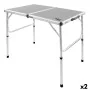 Mesa Plegable Aktive Camping Gris 90 x 70 x 60 cm (2 Unidades) de Aktive, Mesas - Ref: S8902293, Precio: 77,34 €, Descuento: %