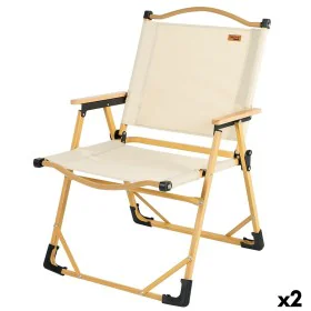 Chaise de camping pliante Aktive Sabana Terre 47 x 77 x 51 cm (2 Unités) de Aktive, Chaises - Réf : S8902296, Prix : 74,75 €,...