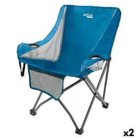 Cadeira Dobrável para Campismo Aktive Azul 48 x 86 x 50 cm (2 Unidades) de Aktive, Cadeiras - Ref: S8902301, Preço: 66,80 €, ...