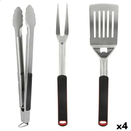 Set de Utensilios para Barbacoa Aktive 3 Piezas Barbacoa Acero Inoxidable 9 x 41 x 5 cm (4 Unidades) de Aktive, Kits de utens...