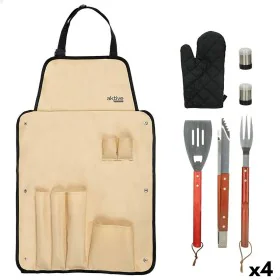 Set de Utensilios para Barbacoa Aktive 7 Piezas Barbacoa Acero Inoxidable 42 x 67 x 3 cm (4 Unidades) de Aktive, Kits de uten...