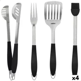 Barbecue Utensils Set Aktive 4 Pieces Barbecue Stainless steel 10 x 42 x 4 cm (4 Units) by Aktive, Barbecue Tool Sets - Ref: ...