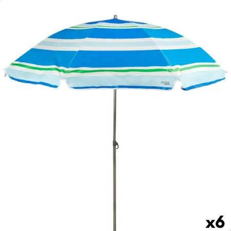 Parasol Aktive UV50 Ø 200 cm Poliéster 200 x 196 x 200 cm (6 Unidades) de Aktive, Sombrinhas - Ref: S8902324, Preço: 61,87 €,...