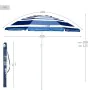 Parasol Aktive UV50 Ø 220 cm Poliéster Alumínio 220 x 214,5 x 220 cm (6 Unidades) de Aktive, Sombrinhas - Ref: S8902332, Preç...