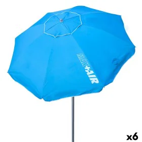 Parasol Aktive UV50 Ø 200 cm Bleu Polyester Aluminium 200 x 198,5 x 200 cm (6 Unités) de Aktive, Parasols - Réf : S8902334, P...