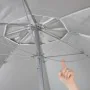 Parasol Aktive UV50 Ø 200 cm Azul Poliéster Alumínio 200 x 198,5 x 200 cm (6 Unidades) de Aktive, Sombrinhas - Ref: S8902334,...