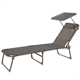 Ligstoel Aktive Dobrável Guarda-sol Cinzento 193 x 30 x 53 cm de Aktive, Espreguiçadeiras - Ref: S8902377, Preço: 55,58 €, De...