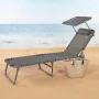 Chaise longue Aktive Pliable Parasol Gris 193 x 30 x 53 cm de Aktive, Bains de soleil - Réf : S8902377, Prix : 55,58 €, Remis...