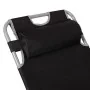 Reclining lounder Aktive Black 177 x 34 x 47 cm by Aktive, Sunloungers - Ref: S8902383, Price: 41,77 €, Discount: %