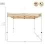 Cenador Aktive Plegable Altura ajustable Acero Poliéster 420D Oxford Crema 300 x 320 x 300 cm de Aktive, Cenadores - Ref: S89...