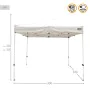 Cenador Aktive Plegable Altura ajustable Acero Poliéster 420D Oxford Blanco 300 x 320 x 300 cm de Aktive, Cenadores - Ref: S8...