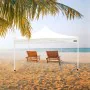 Gazebo Aktive Dobrável Altura ajustável Aço Poliéster 420D Oxford Branco 300 x 320 x 300 cm de Aktive, Sombras - Ref: S890239...