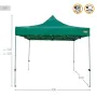 Gazebo Aktive Dobrável Altura ajustável Aço Poliéster 420D Oxford Verde 300 x 320 x 300 cm de Aktive, Sombras - Ref: S8902400...